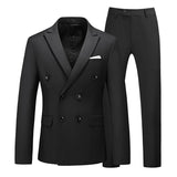 Xituodai 2022 High Quality Double Breasted Suit Blazer Two Piece Double Breasted Solid Color Party Dating Wedding Red Suits for Men Slim