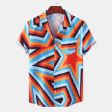 Xituodai Summer Men For Shirt Holiday Fashion Beach Dot Print Short Sleeve Tops Aloha Clothing Streetwear Mens Hawaiian Shirts 5XL