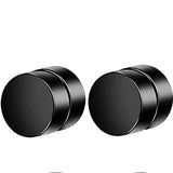 Xituodai 2 Pcs Black Magnetic Earrings for Men Clip On Earrings for Men Fake Earrings Mens Earrings Hoop Cross Dangle Earrings