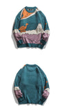 Xituodai Harajuku Cartoon Little Dinosaur Knitted Sweater Spring Winter Men Women Vintage Pullover Casual Streetwear Tops Clothes 2022