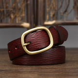 Xituodai 2.8cm Width Female Genuine Leather Belt Copper Pin Buckle Belts Women Jean Wild Cowskin Belts Fashion Simple New Waist Strap