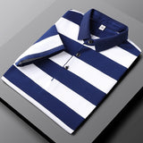 Xituodai New Summer Men Classic Striped Polo Mens Cotton Short-Sleeved Embroidered Business Casual Hot Polo Shirt Male Dropshipping