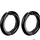 Xituodai 2 Pcs Black Magnetic Earrings for Men Clip On Earrings for Men Fake Earrings Mens Earrings Hoop Cross Dangle Earrings