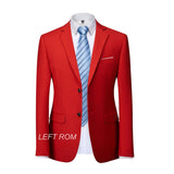 Xituodai 13 Color 5XL Male Blazer Solid Color Classic Formal Business Men's Suit Jacket Groom Groomsmen Wedding Dress Party Social Coat