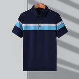 Xituodai Top Grade 95% Cotton Brand Designer Trendy Polo Shirt Men Summer Design Striped Short Sleeve Casual Fashions Men Clothes