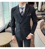 Xituodai Four Seasons Men's Suit Suit Korean Slim Suit Business Exquisite Business Dress Wedding Groomsmen Suit Three-piece Suit