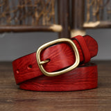 Xituodai 2.8cm Width Female Genuine Leather Belt Copper Pin Buckle Belts Women Jean Wild Cowskin Belts Fashion Simple New Waist Strap