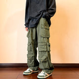 Y2K Women Streetwear Techwear Cargo Work Harajuku Straight Casual Pants for Men Sweatpants Wide Leg Joggers Alt Trousers Clothes
