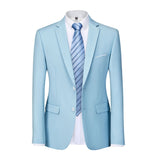 Xituodai 13 Color 5XL Male Blazer Solid Color Classic Formal Business Men's Suit Jacket Groom Groomsmen Wedding Dress Party Social Coat