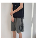 Xituodai Men's Casual Cargo Shorts 2022 Summer Thin Baggy Big Pocket Oversize Shorts Fashion Street Drawstring Knee Length Pants Clothing