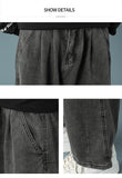 Xituodai 2022 Spring New Men's Baggy Denim Wide Leg Pants Korean Style Elastic Waist Stylish Harem Fit Jeans Skateboard Trouse Male Black