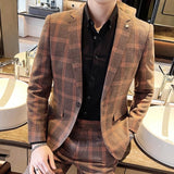 Xituodai Coat Vest Pants Men's Fashion Boutique Stripes Wedding Suit Three Pieces Set Male Business Casual Blazers Jacket Trousers