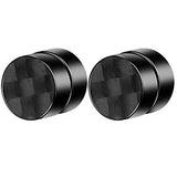 Xituodai 2 Pcs Black Magnetic Earrings for Men Clip On Earrings for Men Fake Earrings Mens Earrings Hoop Cross Dangle Earrings