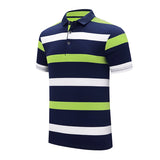 Xituodai New Summer Men Classic Striped Polo Mens Cotton Short-Sleeved Embroidered Business Casual Hot Polo Shirt Male Dropshipping