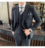 Xituodai Four Seasons Men's Suit Suit Korean Slim Suit Business Exquisite Business Dress Wedding Groomsmen Suit Three-piece Suit