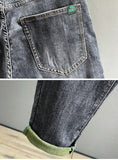 Xituodai Mens Grey Slim Jeans 2022 New Korean Fashion Trends Casual Elasticity Comfortable Ankle Length Denim Pants Male Streetwear