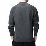 Xituodai Men's Sweater Solid Pullover Mock Neck Male Jumpers Autumn Comfort Wear Fashion Winter Casual Mens Breathable Knitted Sweaters
