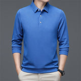 Xituodai 2022 New Polo Shirt Men Solid Business Casual Long Sleeve Mens Polo Shirt Fashion Turn Down Collar Slim Polo Tees Tops Men M-4XL