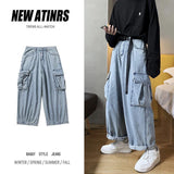 Xituodai Baggy Jeans Trousers Male Denim Pants Black Wide Leg Pants Men's Jeans Loose Casual Korean Streetwear Hip Hop Harajuku