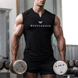 Xituodai Brand Gym Clothing V Neck Compression Sleeveless Shirt Fitness Mens Tank Top Cotton Bodybuilding Tanktop Workout Vest