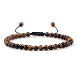 4mm Natural Mini Beads Bracelets for Women Men Round Agates Onyx Stone Yoga Braided Bracelet Elastic Charm Bangle Prayer Jewelry