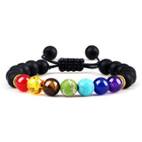 Black Lava Stone Crown Charm Tiger Eye Beads Bracelet For Men Women Braided Bracelets Handmade Adjustable Jewelry Pulseira