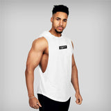 Xituodai Running Vest Brand Gym Clothing Mens Bodybuilding Hooded Tank Top Cotton Sleeveless Vest Sweatshirt Fitness Workout Sportswear