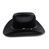 New Vintage Western Cowboy Hat For Men's Gentleman Lady Jazz Cowgirl With Leather Wide Brim Cloche Church Sombrero Hombre Caps