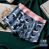 Xituodai Couples Panties Cute Cartoon Men Underwears Women Underpants Sexy Lovers Panty Middle Waist Soft Modal Boxers Plus Size Briefs