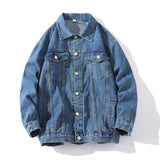 Xituodai New Spring Autumn Denim Jacket Men Solid Color Cotton Casual Streetwear Hip Hop Jean Outerwear Fashion Loose Couple Jacket Coat