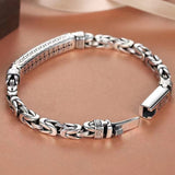 Silver Exquisite Vintage Thai Silver Passeau Bracelet Pull Button Male Style Personality Do Old Domy Bracelet Gift Wholesale