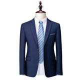 Xituodai 13 Color 5XL Male Blazer Solid Color Classic Formal Business Men's Suit Jacket Groom Groomsmen Wedding Dress Party Social Coat