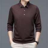 Xituodai 2022 New Polo Shirt Men Solid Business Casual Long Sleeve Mens Polo Shirt Fashion Turn Down Collar Slim Polo Tees Tops Men M-4XL