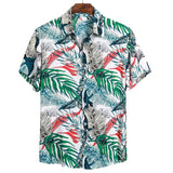 Xituodai Men's Hawaiian Polyester Summer Short Sleeve Shirt Tropical Leaf 3D Pattern Printing Beach Male Shirts Casual Blouse For Men 5xl