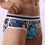 Xituodai Brand Mens Cartoon Briefs Printed Sexy Underwear Hot Man Cotton Jock Strap Push Up Cuecas Shorts Male Panty