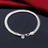 Xituodai New High-end Women's Mens Fine S925 Sterling Silver Bracelet Fashion Jewelry Gift Men's 10MM Square Beautiful Gem