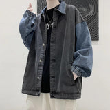 Xituodai Denim jacket Spring Autumn Long Sleeve Black Oversized Harajuku Jeans Jacket Men Clothing Fashion Korean Tops Clothes