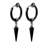 Xituodai 2 Pcs Black Magnetic Earrings for Men Clip On Earrings for Men Fake Earrings Mens Earrings Hoop Cross Dangle Earrings