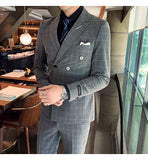 Xituodai Four Seasons Men's Suit Suit Korean Slim Suit Business Exquisite Business Dress Wedding Groomsmen Suit Three-piece Suit