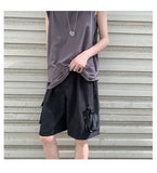 Xituodai Men's Casual Cargo Shorts 2022 Summer Thin Baggy Big Pocket Oversize Shorts Fashion Street Drawstring Knee Length Pants Clothing