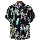 Xituodai Men's Hawaiian Polyester Summer Short Sleeve Shirt Tropical Leaf 3D Pattern Printing Beach Male Shirts Casual Blouse For Men 5xl