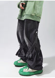 Xituodai Punk Bell Bottom Jeans Men Hip Hop Denim Trousers Male Oversize Flare Pants Y2K Japanese Streetwear Rivet Vintage Loose