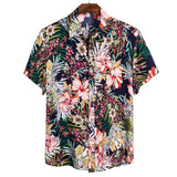 Xituodai Men's Hawaiian Polyester Summer Short Sleeve Shirt Tropical Leaf 3D Pattern Printing Beach Male Shirts Casual Blouse For Men 5xl