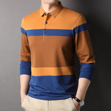 Xituodai 2022 New Polo Shirt for Men Long Sleeve Striped Autumn Multi-color Fashion Clothing Casual Male Korean Style Polo T Shirt