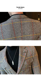 Xituodai Vintage Plaid Blazer British Stylish Male Blazer Suit Jacket Business Casual Blazer Jacket Terno Masculino Mens Blazer Pattern