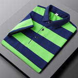 Xituodai New Summer Men Classic Striped Polo Mens Cotton Short-Sleeved Embroidered Business Casual Hot Polo Shirt Male Dropshipping