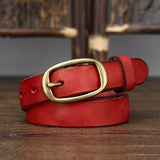 Xituodai 2.3cm Do Old Copper Buckle Width Women Cowskin Genuine Leather Belt For Female Strap Ladies Adjustable Belts Retro High Quality