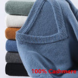 Xituodai Super 100% Cashmere Sweater Men Pullover 2022 Autumn Winter Warm Classic V-neck Sweaters Male Jumper Jersey Hombre Pull Homme