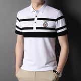 Xituodai Top Grade 95% Cotton Brand Designer Luxury Polo Shirt Men Design Striped Summer Short Sleeve Casual Fashions Mens Clothes 2022