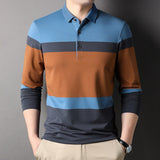 Xituodai 2022 New Polo Shirt for Men Long Sleeve Striped Autumn Multi-color Fashion Clothing Casual Male Korean Style Polo T Shirt